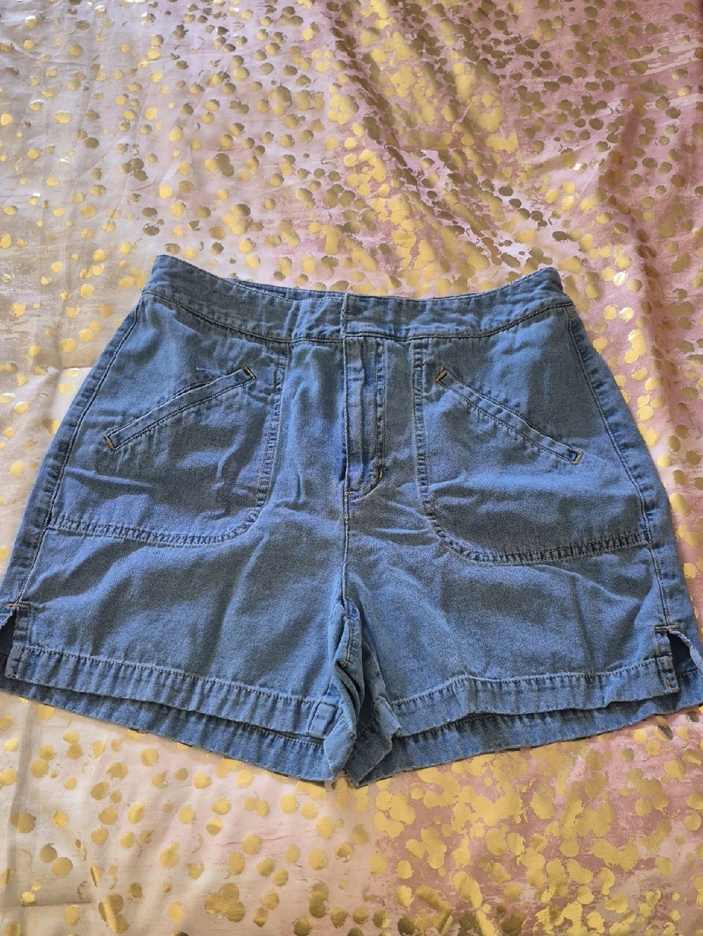 Liz Claiborne Medium Blue Denim High-Waist Shorts